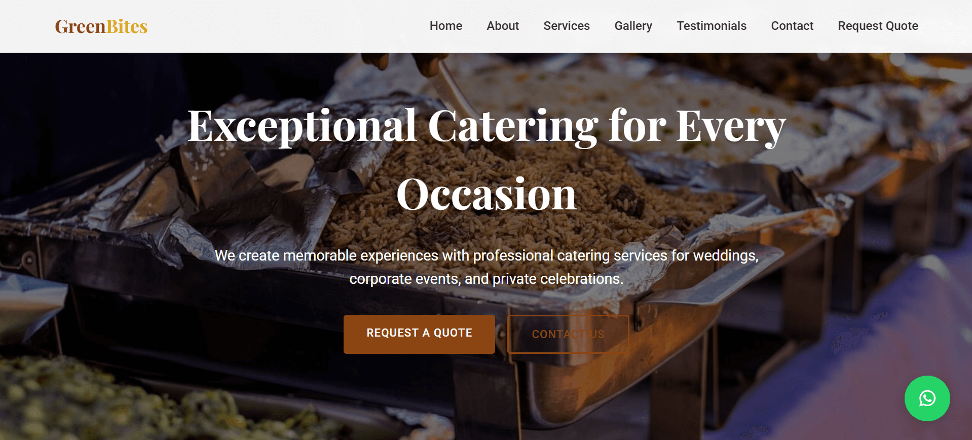 GreenBites Catering Website